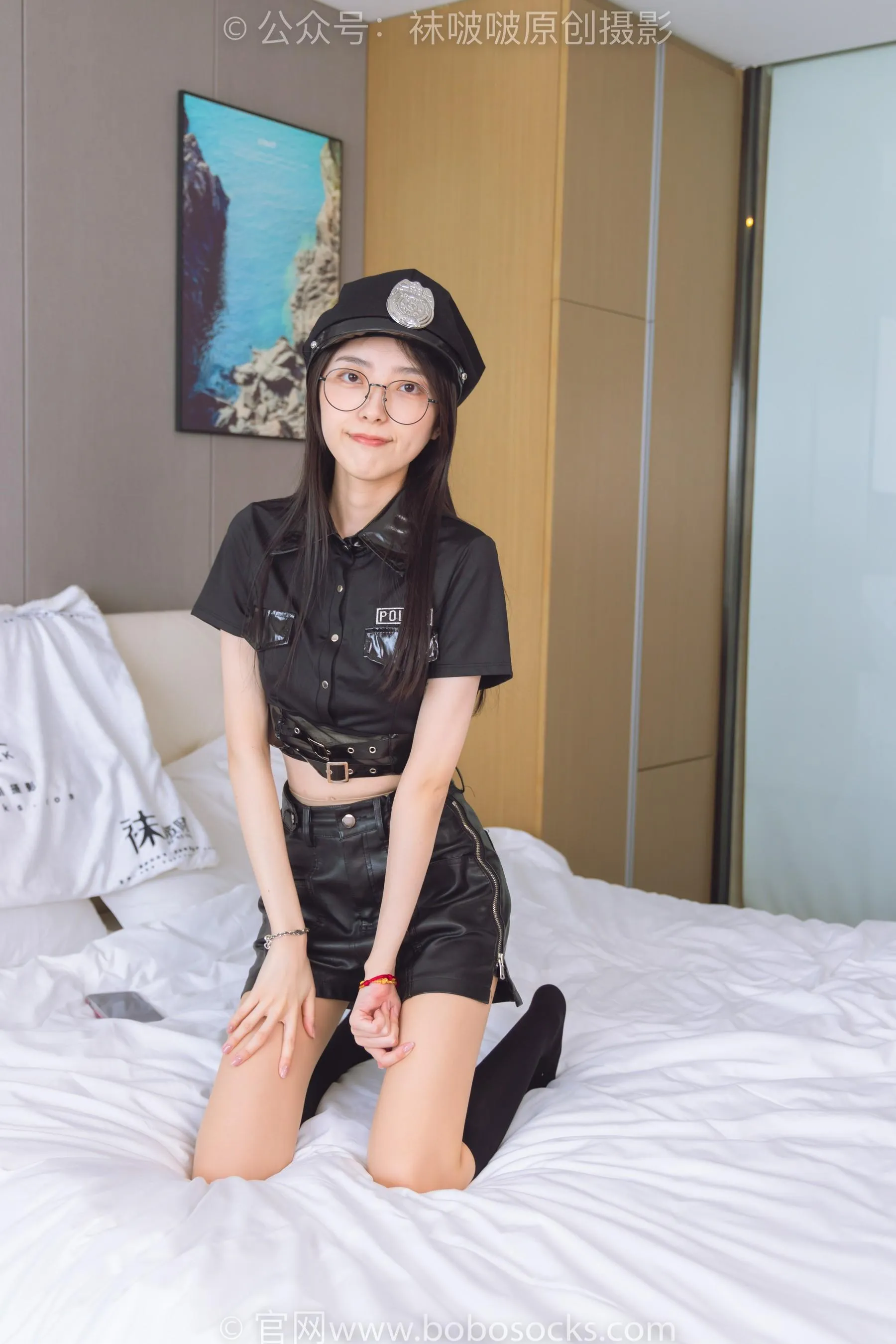 [BoBoSocks袜啵啵]NO.198 稚予-皮鞋、黑色小腿袜、高跟鞋、肉丝 [86P]插图6